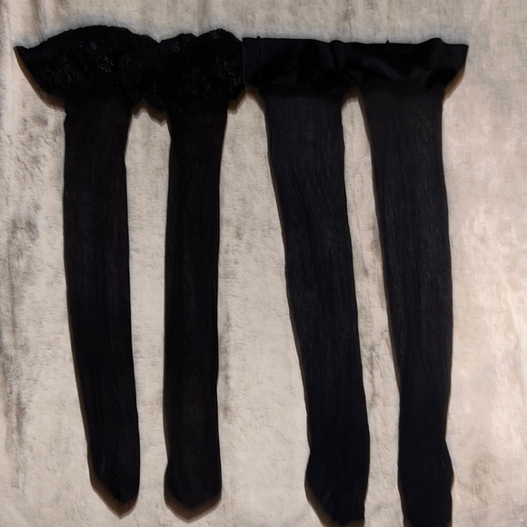Never worn stay up thigh highs, stockings for garter belt, knee highs, slippers. - Picture 4 of 6